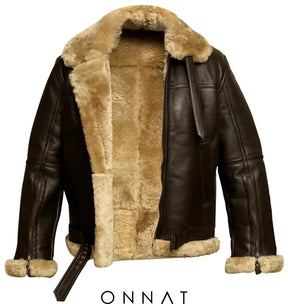 Faux-Sheepskin Leather Jacket Menswear