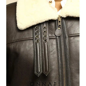 Faux-Sheepskin Leather Jacket Menswear