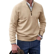 Fine Quarter Zip Sweater Apricot / M Menswear