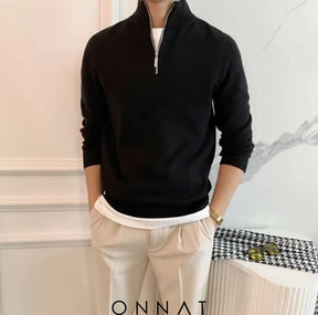 Fine Quarter Zip Sweater Menswear