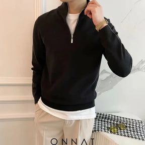 Fine Quarter Zip Sweater Menswear