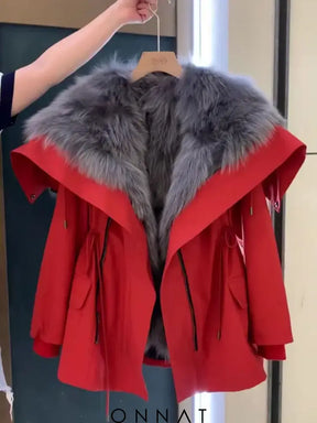 Fortress Fluffy Coat Red / S Coats & Jackets