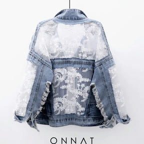 Frayed Malia Denim Jacket Coats & Jackets