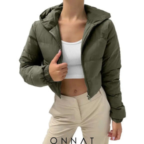 Glacier Puffer Jacket Army Green / S Coats & Jackets