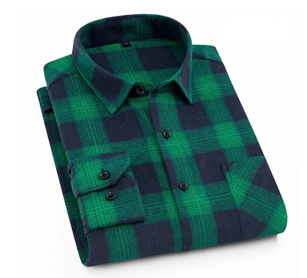 Heritage Plaid – Camisa de algodão clássica masculina 