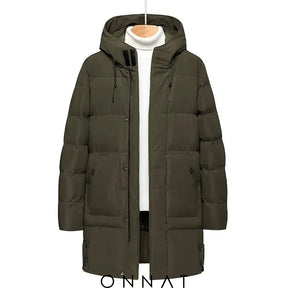 Hooded Mid-Length Jacket Menswear