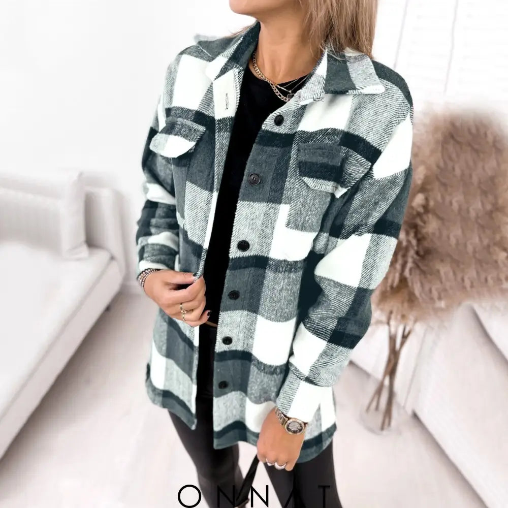 Isabel Check Collared Outerwear Sweaters & Cardigans