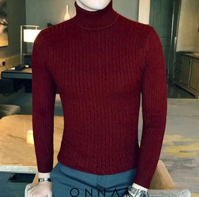 Italian Slim Fit Sweater Red / S Menswear