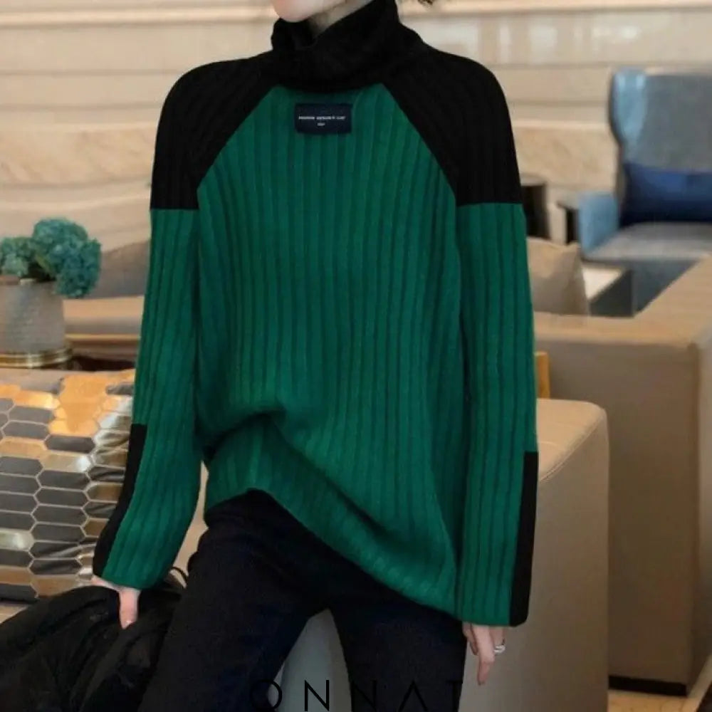 Jade Turtleneck Sweater Black Shoulders / S Sweaters & Cardigans