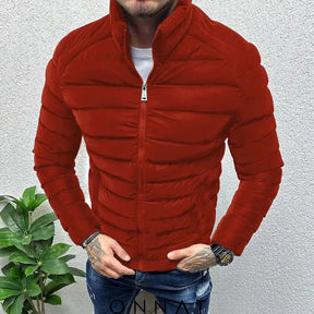 John Down Puffer Jacket Red / Medium Menswear