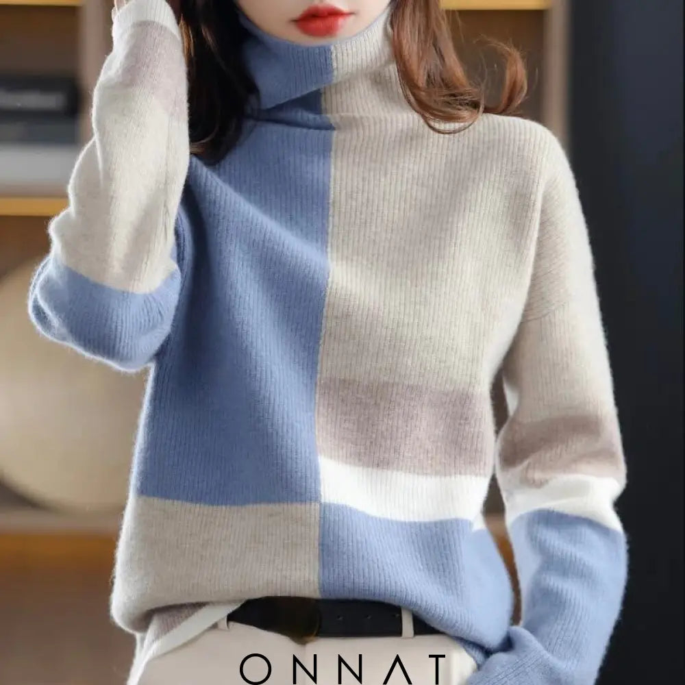 Kaiaturtleneck Sweater Blue / One Size Sweaters & Cardigans