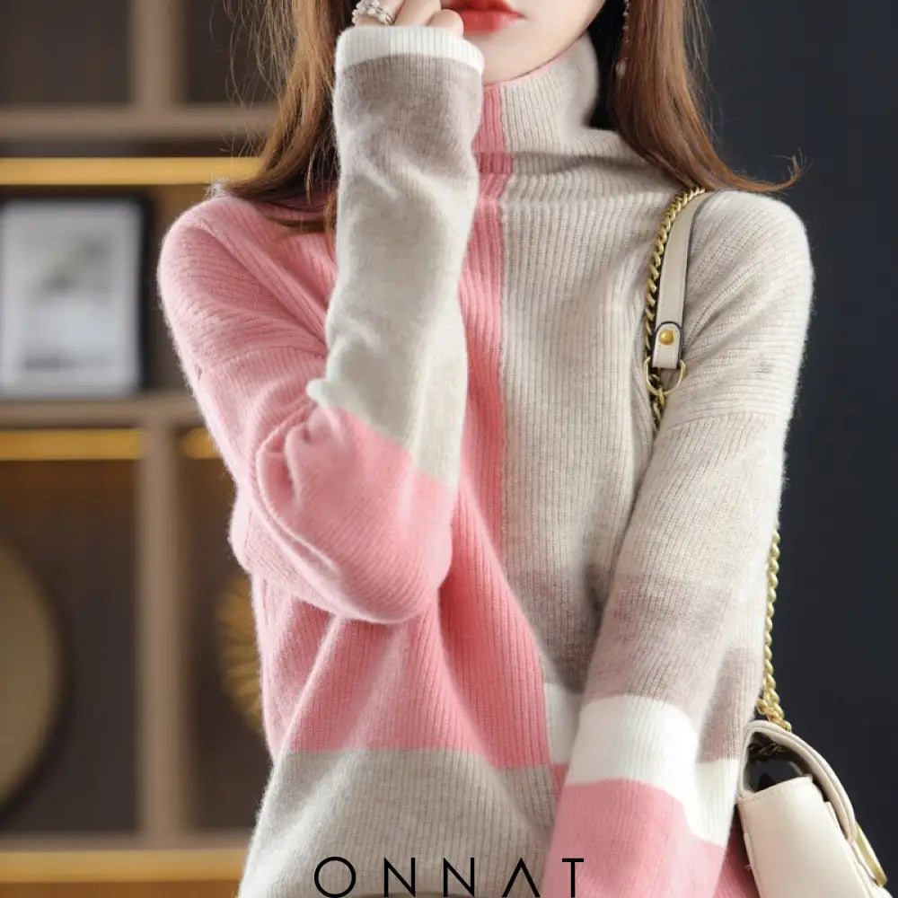 Kaiaturtleneck Sweater Pink / One Size Sweaters & Cardigans