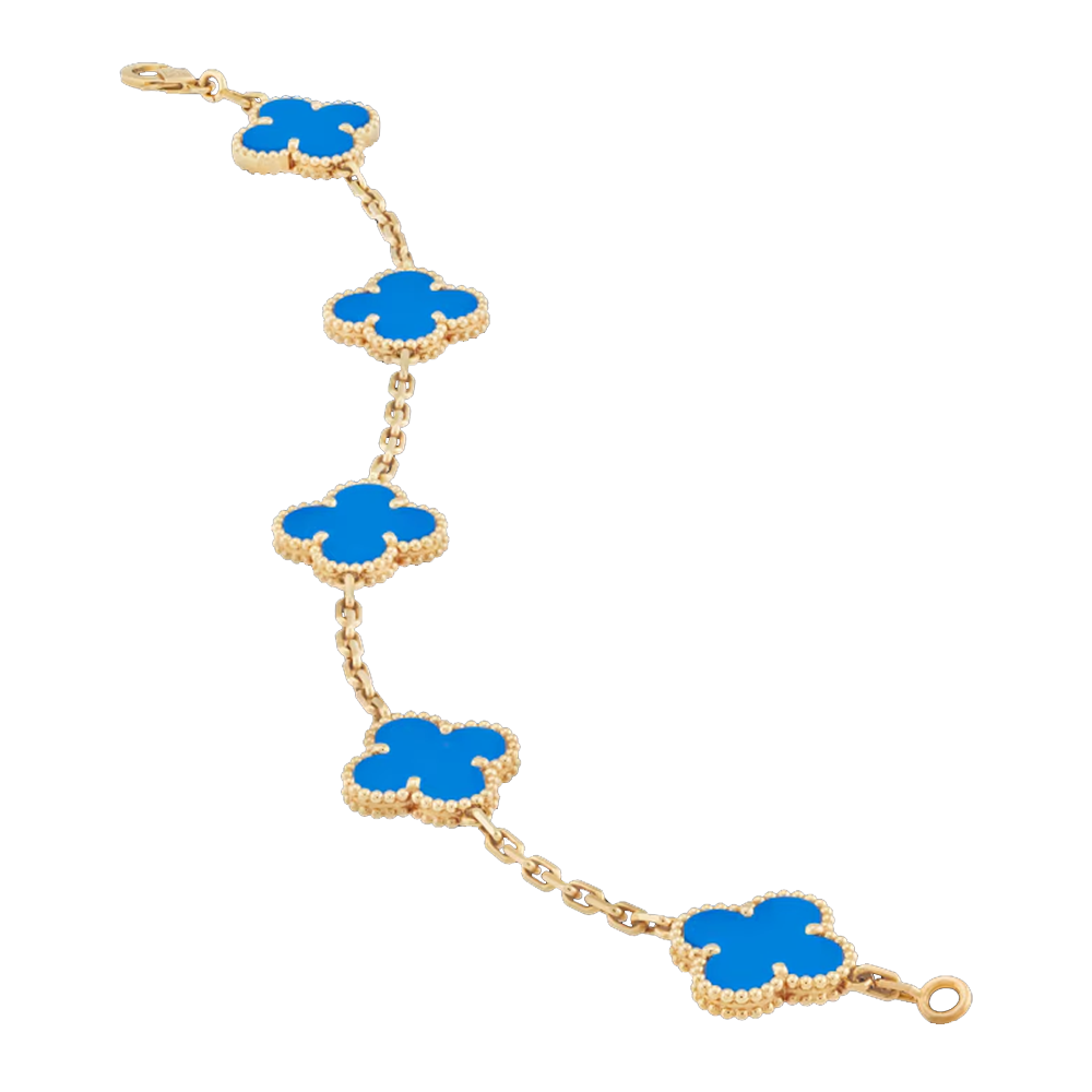 Amber Onnat Bracelet  - Gold / Blau