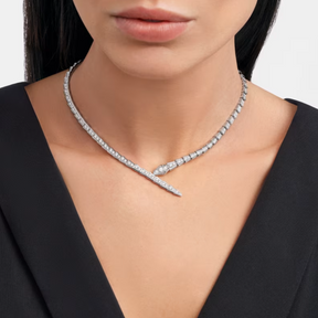 Viper Necklace - Silber Diamant