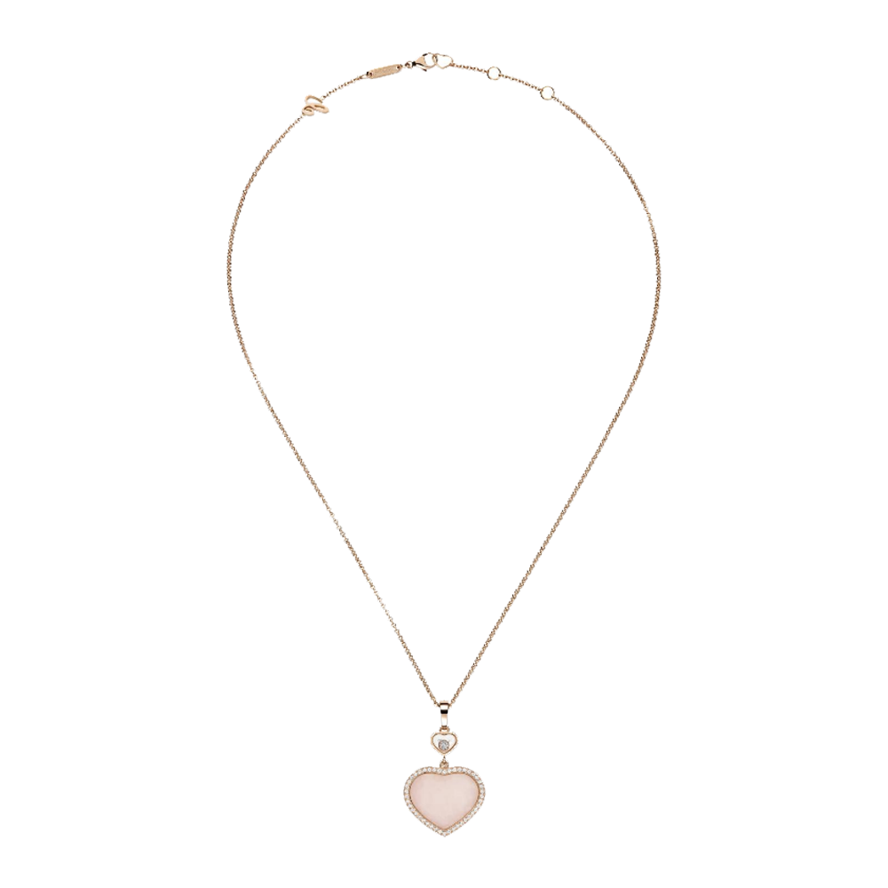 Herz Necklace - Pink / Roségold