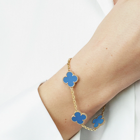 Amber Onnat Bracelet  - Gold / Blau