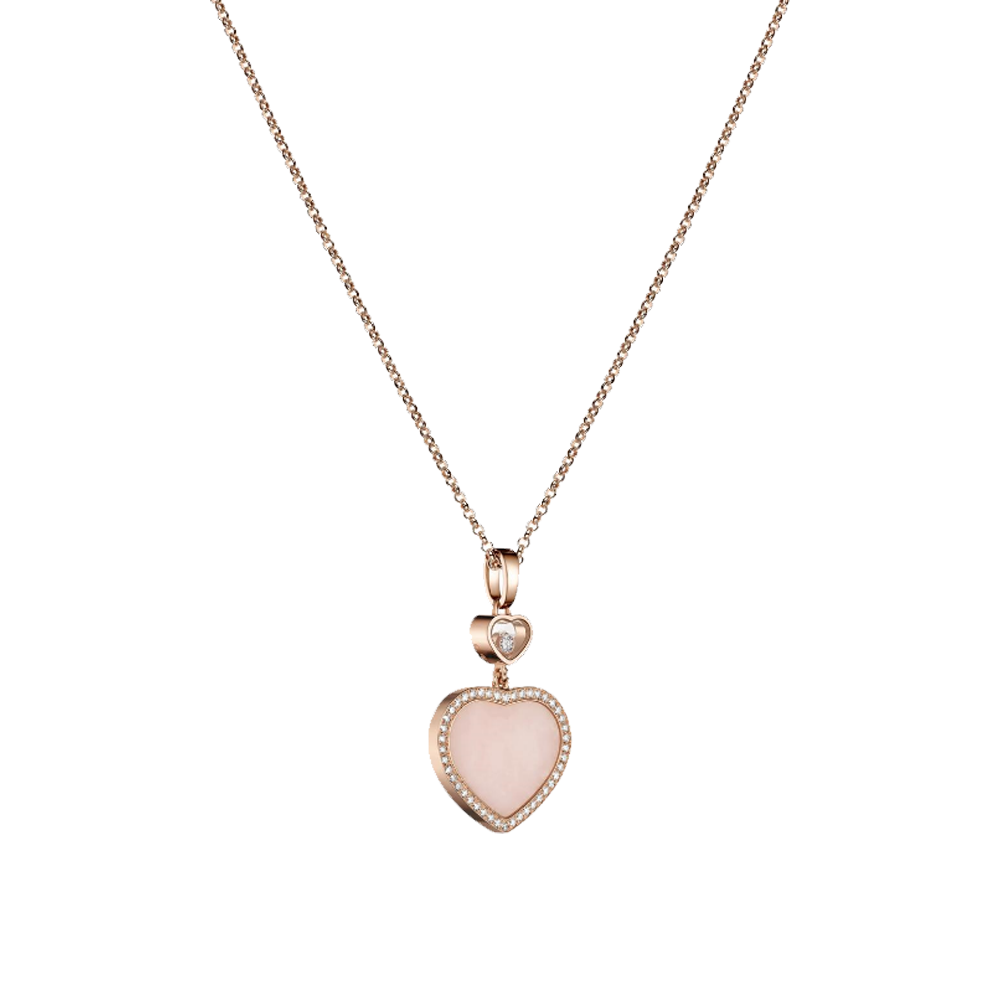 Herz Necklace - Pink / Roségold