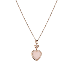 Herz Necklace - Pink / Roségold