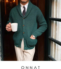 Knitted Cardigan Green / Small (65Kg) Menswear