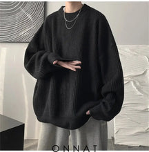 Knitted Sweater Pullover Black / Medium (40-50Kg) Menswear