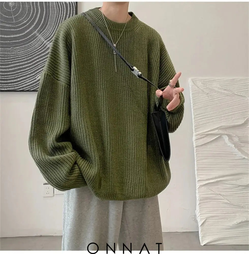 Knitted Sweater Pullover Menswear