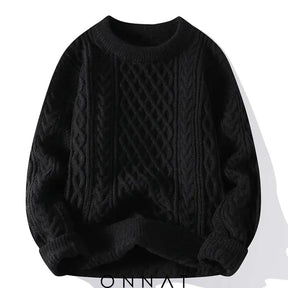 Knitted Vintage Sweaters Black / Medium Menswear