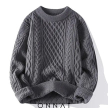 Knitted Vintage Sweaters Gray / Medium Menswear