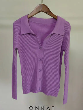 Lady Cardigan Purple / One Size Sweaters & Cardigans