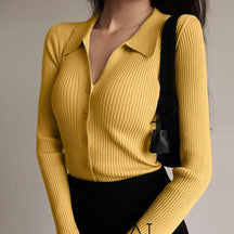 Lady Cardigan Yellow / One Size Sweaters & Cardigans