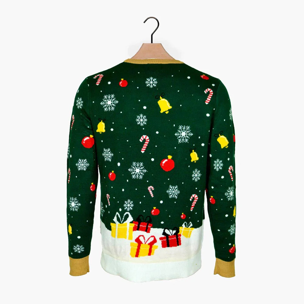 LED Light-Up Sweater – Santa's Holiday Hijinks