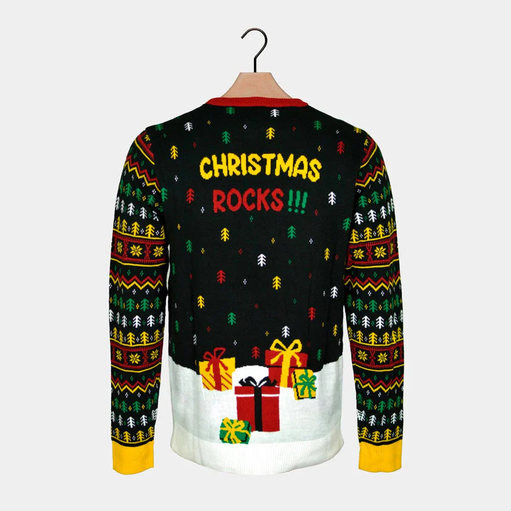 LED Light-Up Christmas Sweater – Rockin' Santa