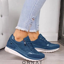 Lena™️ - Orthopedische Sneakers Met Ritssluiting Blauw / 35