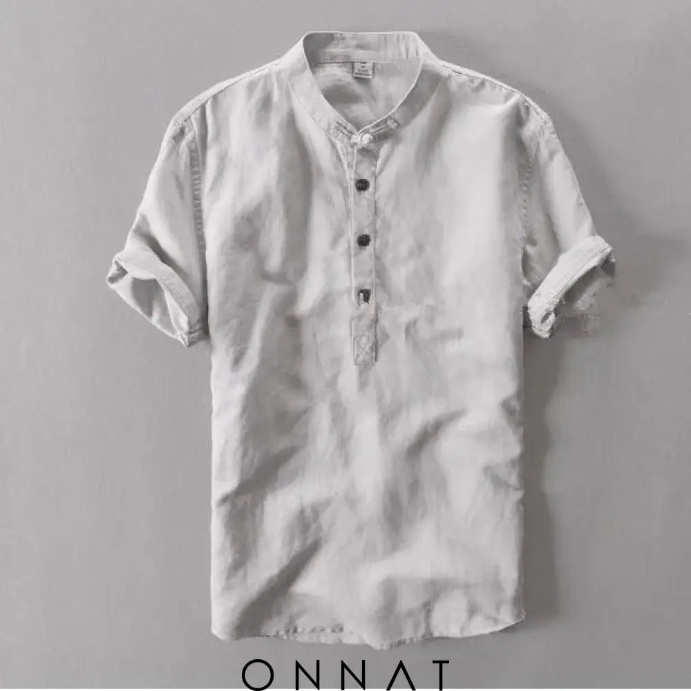 Linen Cotton Short-Sleeve Shirt Menswear