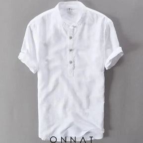 Linen Cotton Short-Sleeve Shirt Menswear