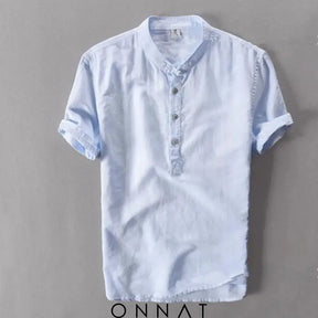 Linen Cotton Short-Sleeve Shirt Menswear