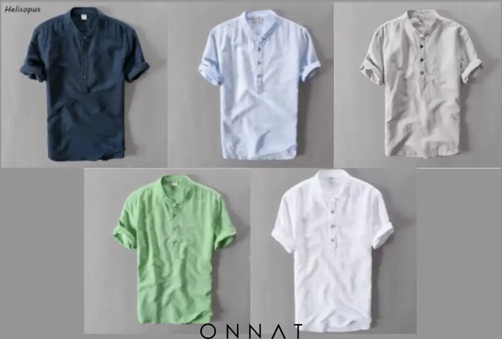 Linen Cotton Short-Sleeve Shirt Menswear