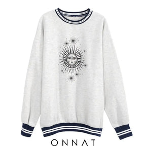 Loose Camryn Pullover Gray Sun Star / S Sweaters & Cardigans