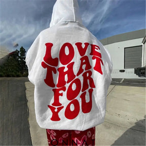 Love That For You Hoddie White / Xxl Sweaters & Cardigans