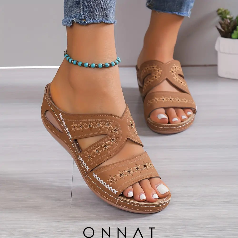 Luella™ - Zomerse Sandalen Met Sleehak