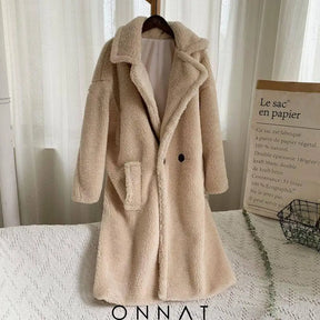 Luxe Cocoon Coat Beige / Xs Coats & Jackets