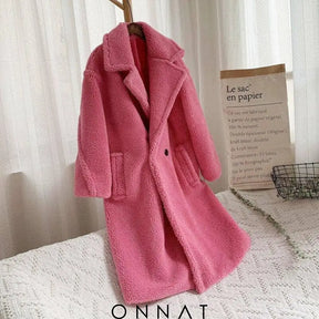 Luxe Cocoon Coat Pink / Xs Coats & Jackets