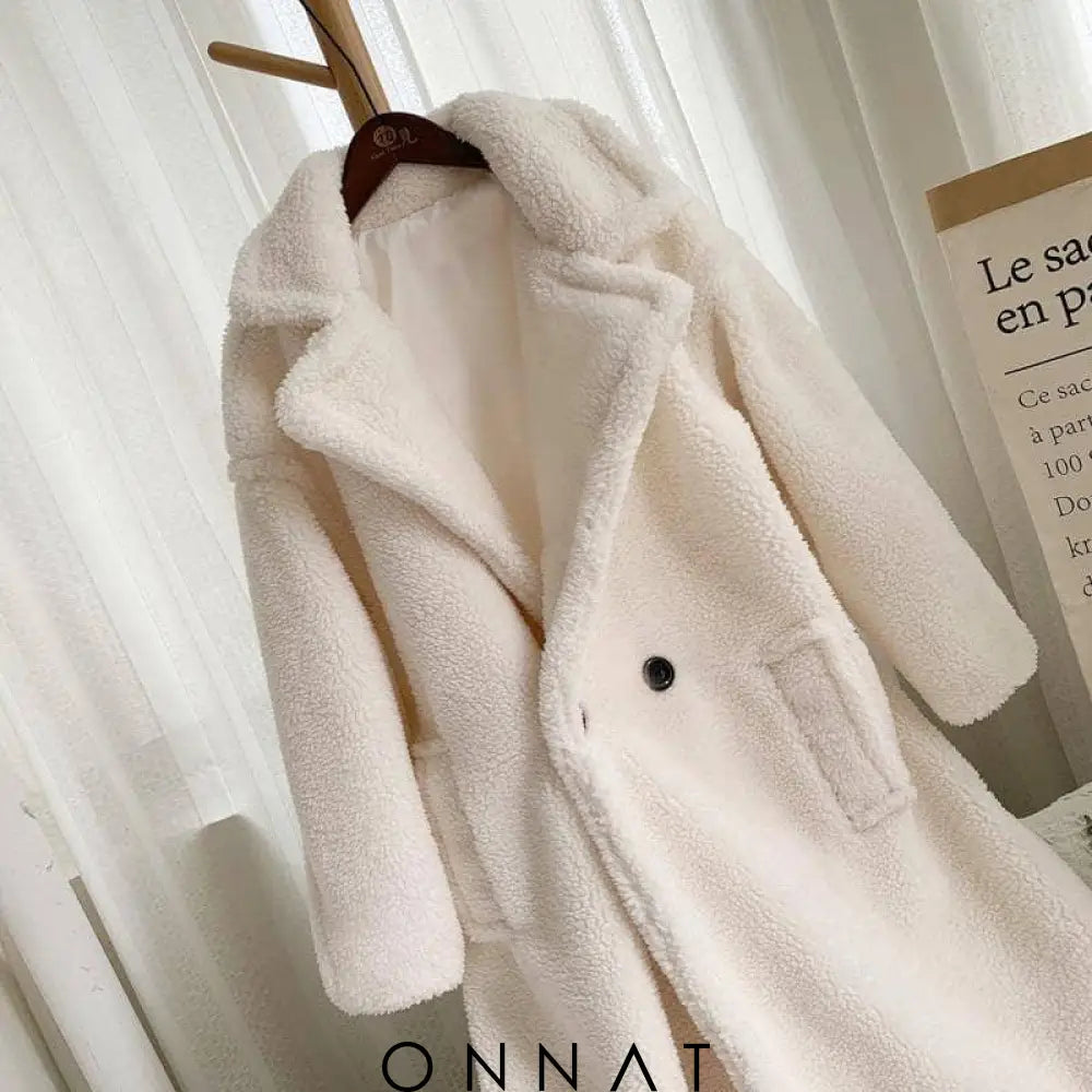 Luxe Cocoon Coat White / Xs Coats & Jackets