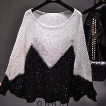 Luxury Sequin Sweater Maddison White / One Size Sweaters & Cardigans