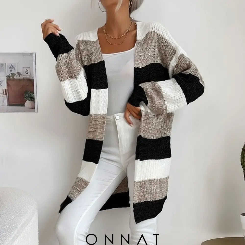 Lydia Knitted Long Sweater Brown / S Sweaters & Cardigans