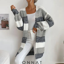 Lydia Knitted Long Sweater Grey / S Sweaters & Cardigans