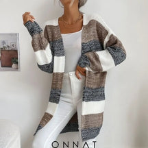 Lydia Knitted Long Sweater Khaki / S Sweaters & Cardigans