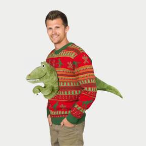 Dino Claus Ugly Sweater – Unleash the Holiday Beast!