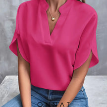 Manon Onnat - Blouse Met V-Hals Fuchsia / S Tops