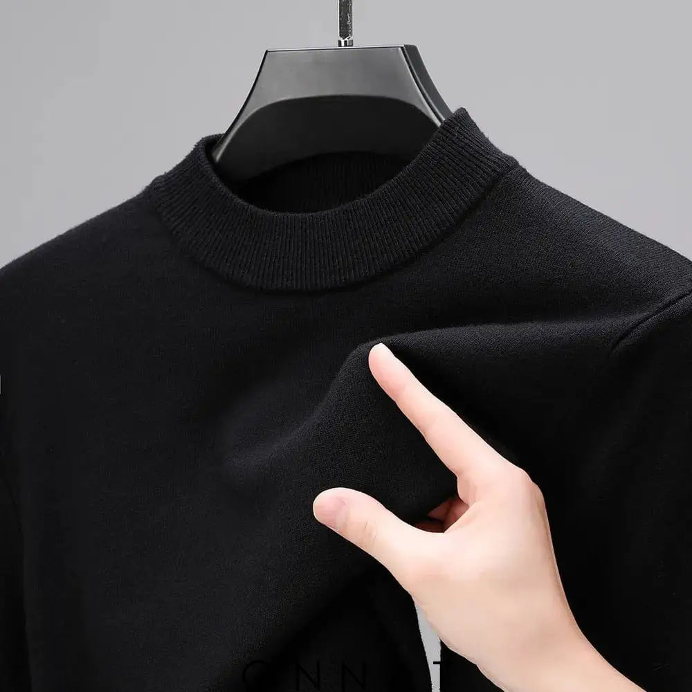 Men’s Half-High Collar Sweater Black / Xs Menswear