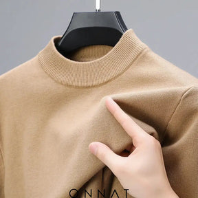 Men’s Half-High Collar Sweater Cream / Xs Menswear